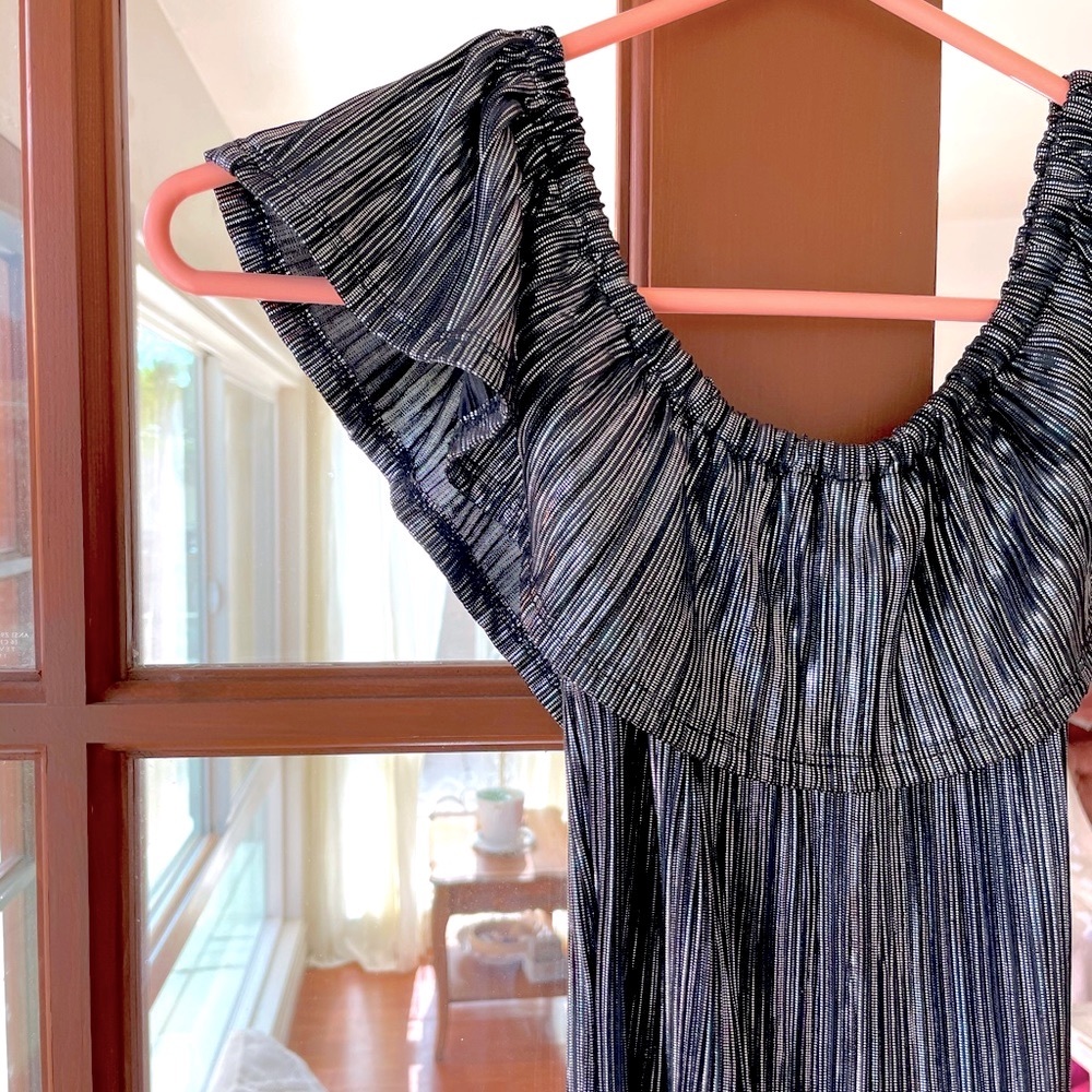 Shimmer crinkle romper